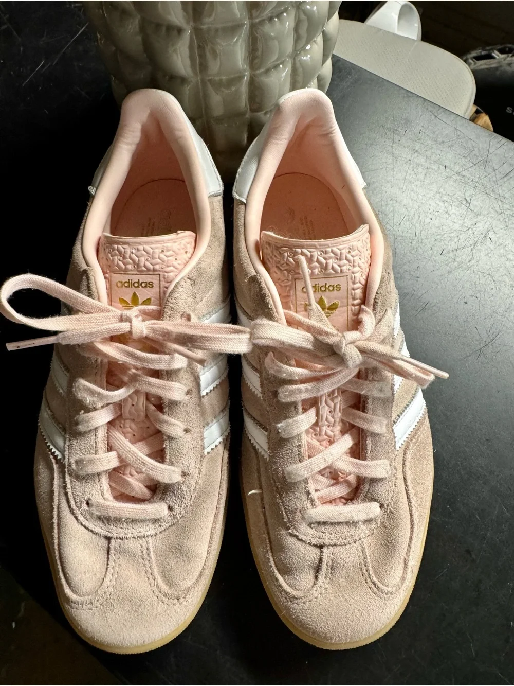 👟Adidas Gazelle Light Pink Suede Sneakers Size 6.5